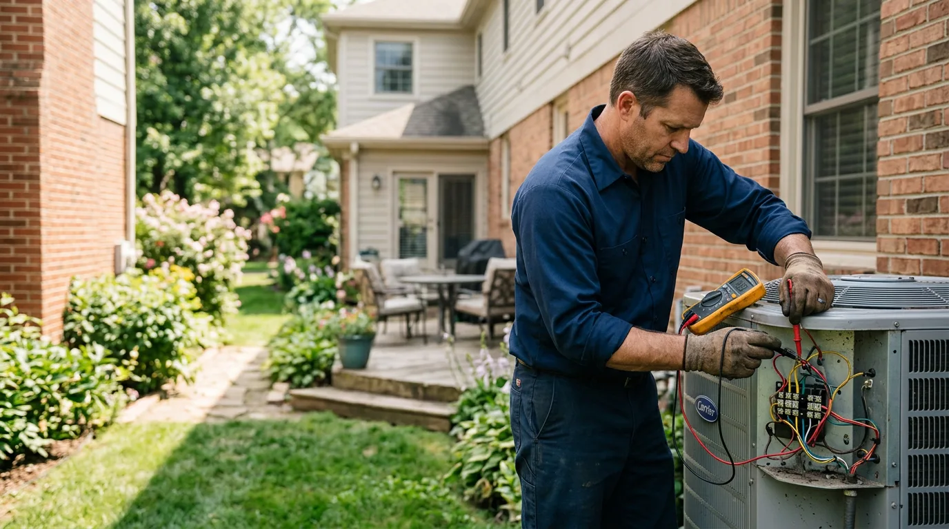 HVAC technician working near Gilbert, AR